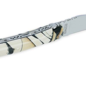 Couteau Laguiole En Aubrac 1 Piece 12cm Plein Manche Nougatine Mammouth 02