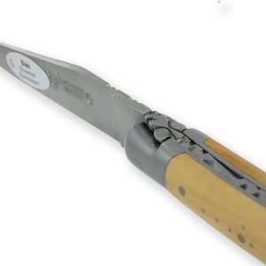 Couteau Laguiole En Aubrac 1 Piece Buis 2 Mitres Inox Brosse 10cm 01