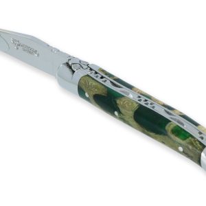 Couteau Laguiole En Aubrac 1 Piece Cactus Vert 2 Mitres Inox Brillant 10cm 02