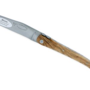 Couteau Laguiole En Aubrac Aubracien 1 Piece 12 Cm Olivier 1 Mitre Inox Brosse Mouche Fleur De Aubrac 01