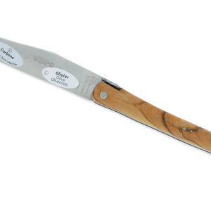 Couteau Laguiole En Aubrac Autrefois 1 Piece 14 Cm Olivier Plein Manche Lame Sandvik Brillante 01