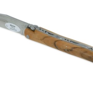 Couteau Laguiole En Aubrac Autrefois 1 Piece 14 Cm Olivier Plein Manche Lame Sandvik Brillante 02