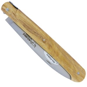 Couteau Laguiole En Aubrac Droit 1 Piece 13 Cm Bois Aubrac Plein Manche Lame Inox Brosse 00