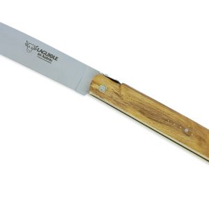 Couteau Laguiole En Aubrac Droit 1 Piece 13 Cm Bois Aubrac Plein Manche Lame Inox Brosse 02