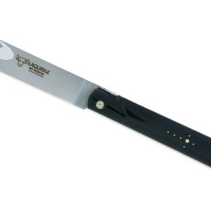 Couteau Laguiole En Aubrac Droit 1 Piece 13 Cm Buffle Plein Manche Lame Inox Brosse 02