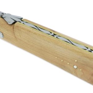 Couteau Laguiole En Aubrac Droit 1 Piece 13 Cm Genevrier Plein Manche Lame Inox Brosse 03