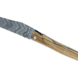 Couteau Laguiole En Aubrac Le Perle 1 Piece 12cm Plein Manche En Bois Aubrac Platines Perlees Ressort Guilloche Lame Damas Balbach Mouche Prestige N12 01