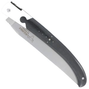 Couteau Laguiole En Aubrac Neo 1 Piece 14 Cm Plein Manche En Ebene Et Corian Blanc Finition Inox Brosse 00