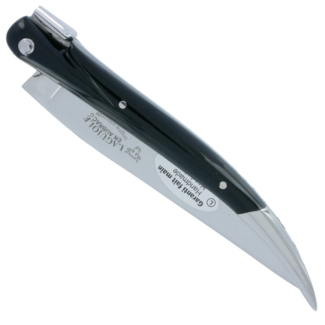 Couteau Laguiole En Aubrac Origine Concorde Anniversaire 1 Mitre Corian Noir Finition Brillante 00