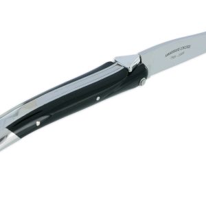 Couteau Laguiole En Aubrac Origine Concorde Anniversaire 1 Mitre Corian Noir Finition Brillante 01