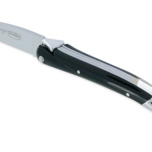 Couteau Laguiole En Aubrac Origine Concorde Anniversaire 1 Mitre Corian Noir Finition Brillante 04