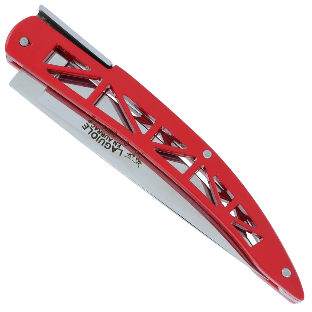 Couteau Laguiole En Aubrac Origine Golden Gate Plein Manche 12 Cm Rouge 00