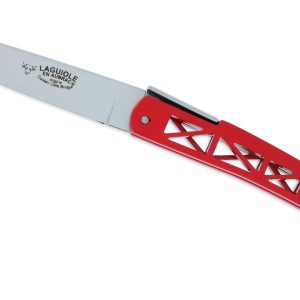 Couteau Laguiole En Aubrac Origine Golden Gate Plein Manche 12 Cm Rouge 02