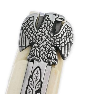 Couteau Laguiole Prestige Createur 1 Piece 15 Cm Incrustation Monnaie Napoleon 01