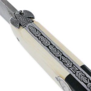 Couteau Laguiole Prestige Createur 1 Piece 15 Cm Incrustation Monnaie Napoleon 04