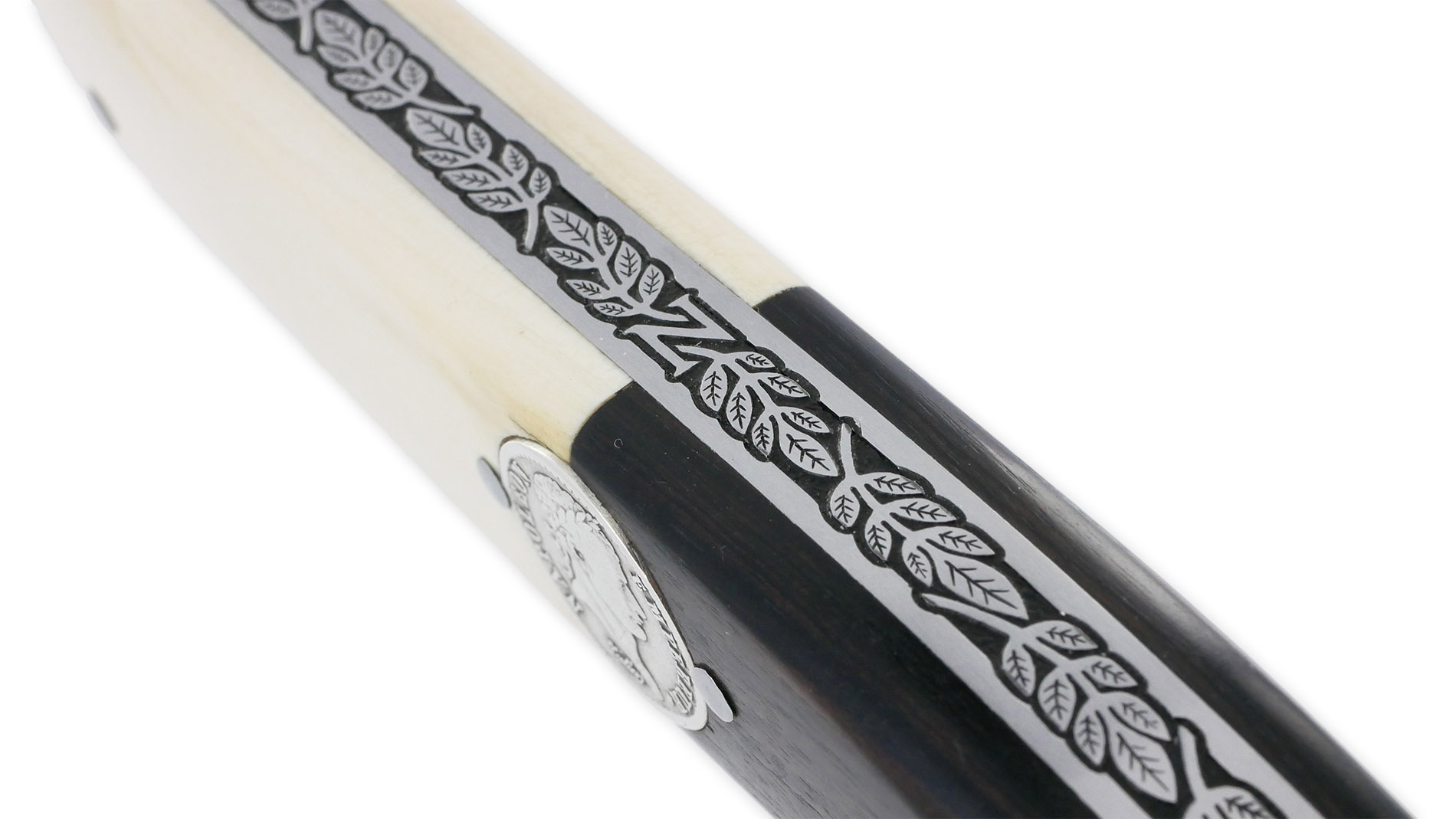 Couteau Laguiole Prestige Createur 1 Piece 15 Cm Incrustation Monnaie Napoleon 05