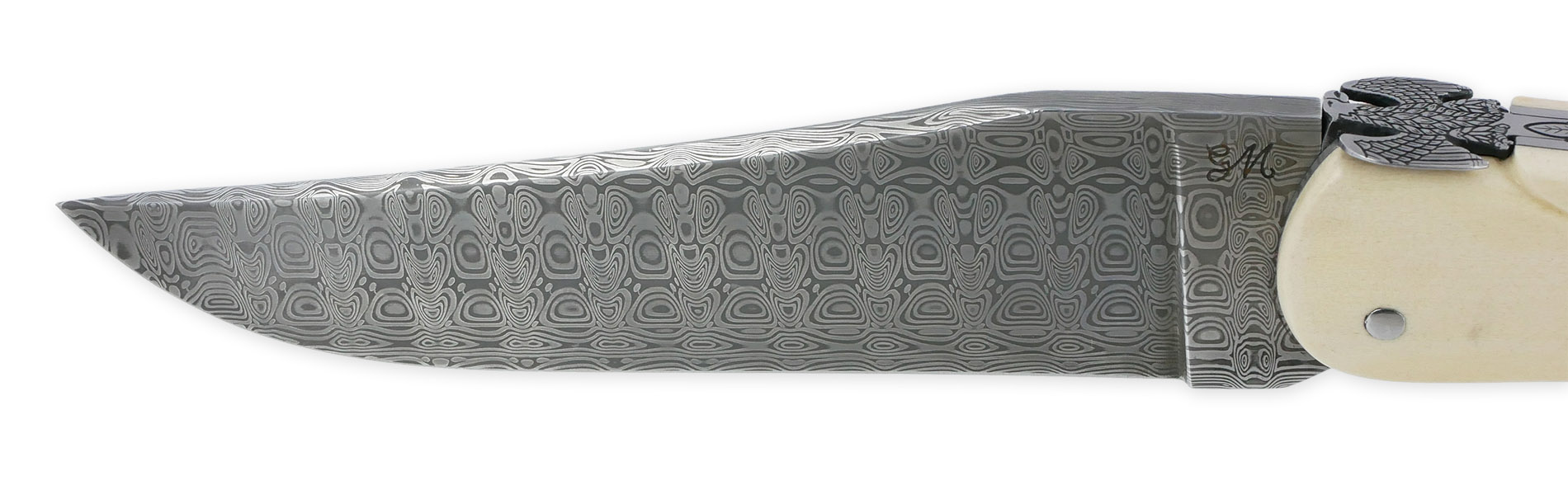 Couteau Laguiole Prestige Createur 1 Piece 15 Cm Incrustation Monnaie Napoleon 09