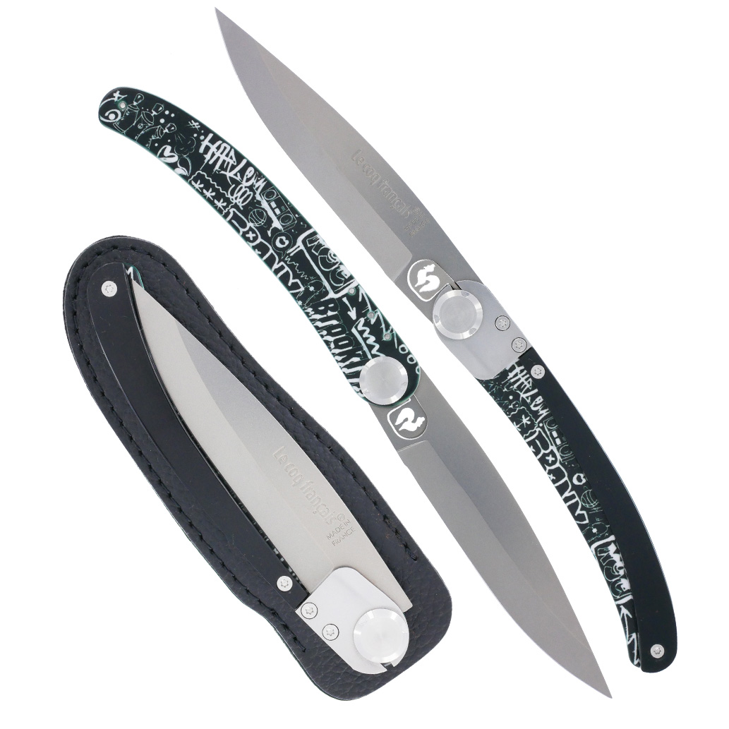 Couteau Le Coq Francais Pop Art Black And White Street Art New Yorkais 00