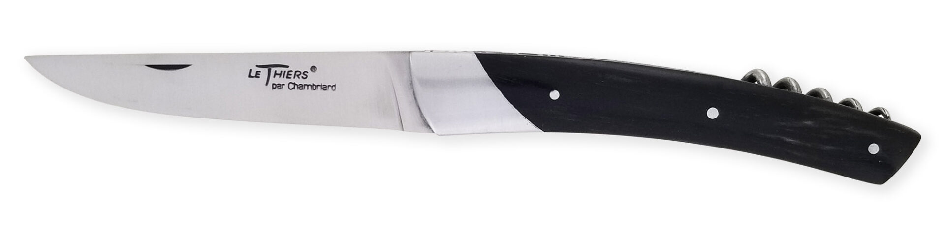 Couteau Le Thiers Chambriard Compagnon Grand Cru Manche En Ebene Avec Tire Bouchon 12cm 01