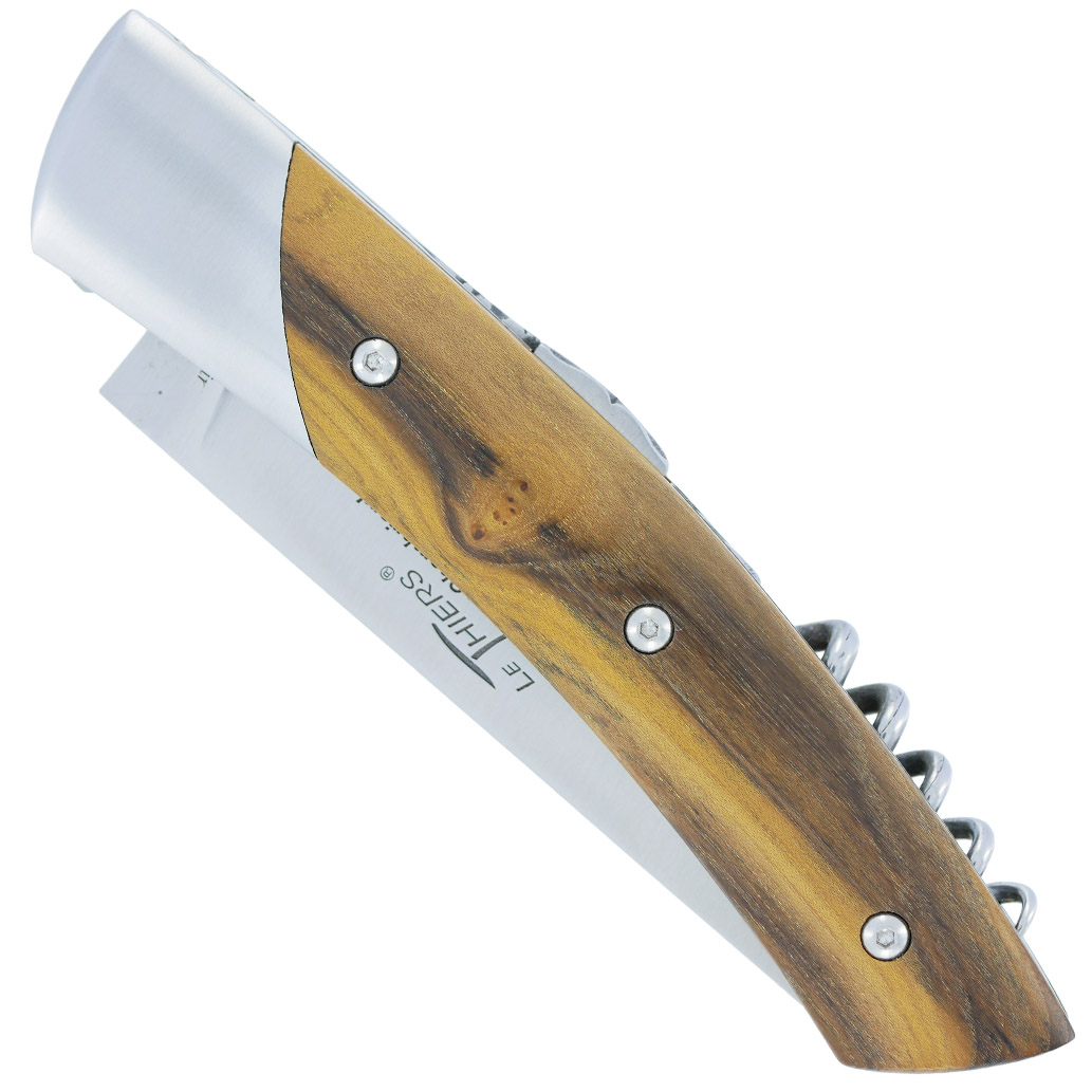 Couteau Le Thiers Chambriard Trappeur Grand Cru Manche En Pistachier Avec Tire Bouchon 12cm 00