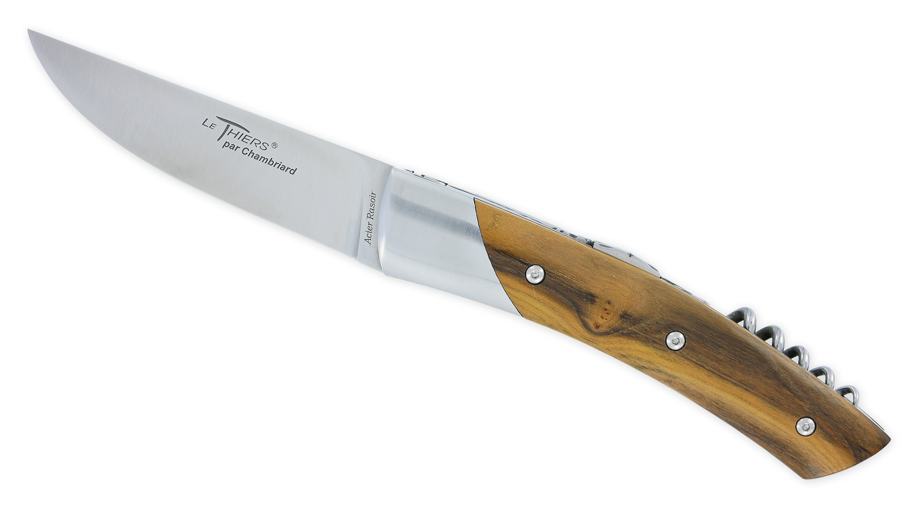 Couteau Le Thiers Chambriard Trappeur Grand Cru Manche En Pistachier Avec Tire Bouchon 12cm 01