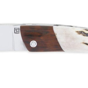 Couteau Le Thiers Laguiole Arbalete Double Platines Manche Cerf Mitre Amourette 01