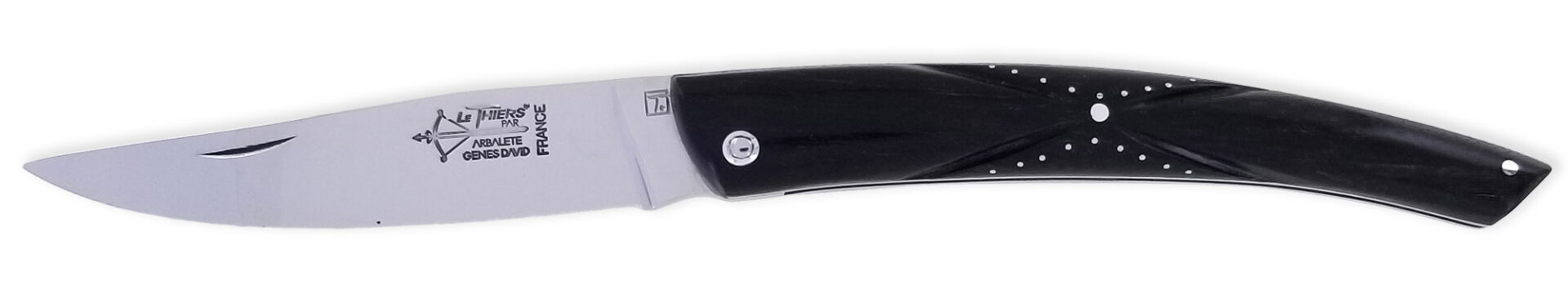 Couteau Le Thiers Laguiole Arbalete Papillon Manche En Ebene 1piece 12cm 01