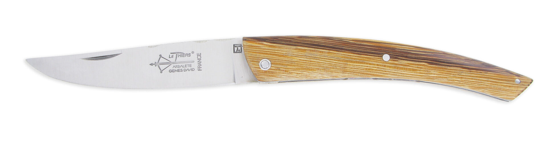 Couteau Le Thiers Laguiole Arbalete Plein Manche Bois De Serpent 01