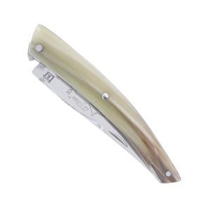 Couteau Le Thiers Laguiole Arbalete Plein Manche En Pointe De Corne Tres Petit Couteau 8 Cm 00