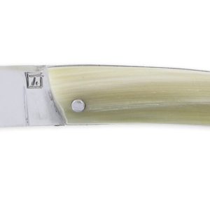 Couteau Le Thiers Laguiole Arbalete Plein Manche En Pointe De Corne Tres Petit Couteau 8 Cm 01