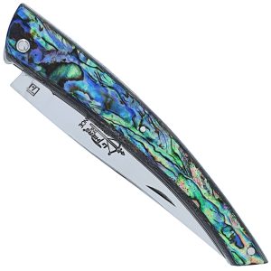 Couteau Le Thiers Laguiole Arbalete Plein Manche Nacre Abalone 00