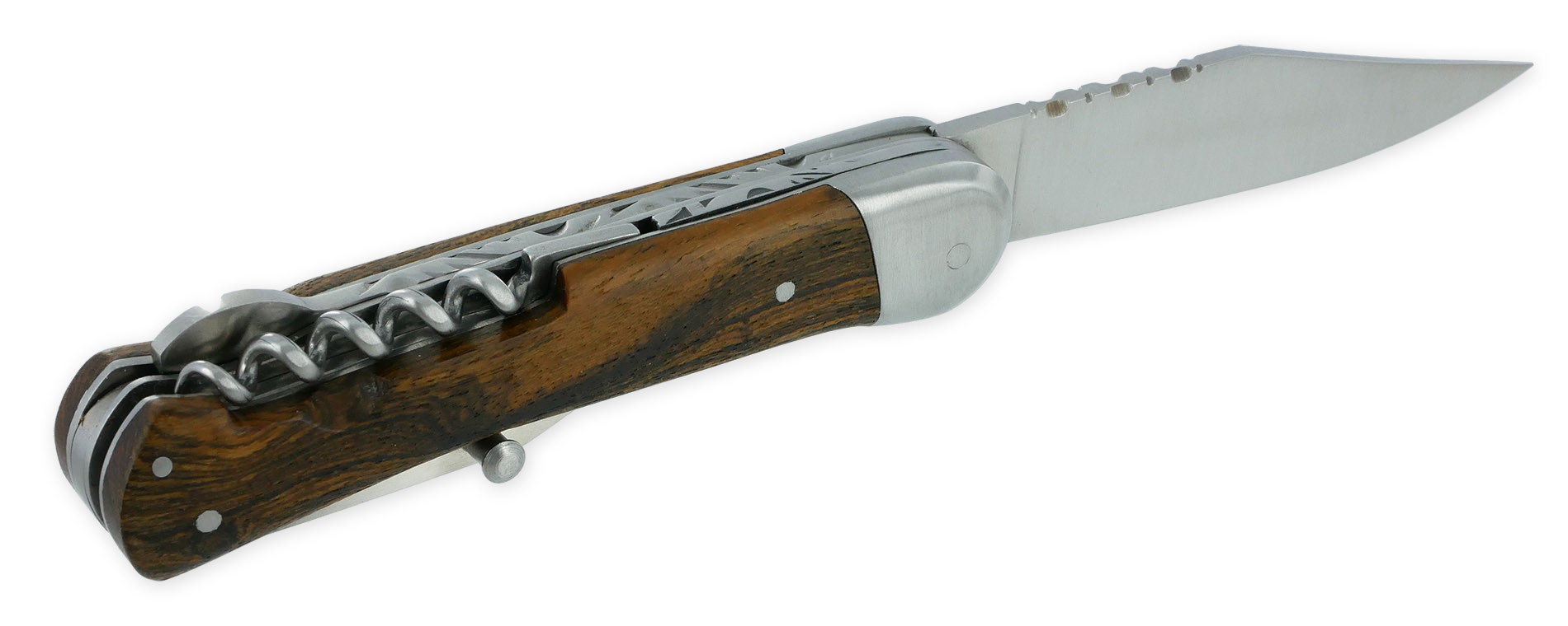 Couteau Pliant Douris Chastel Le Pionnier Multi Lames 3 Pieces Bocote 11cm 02