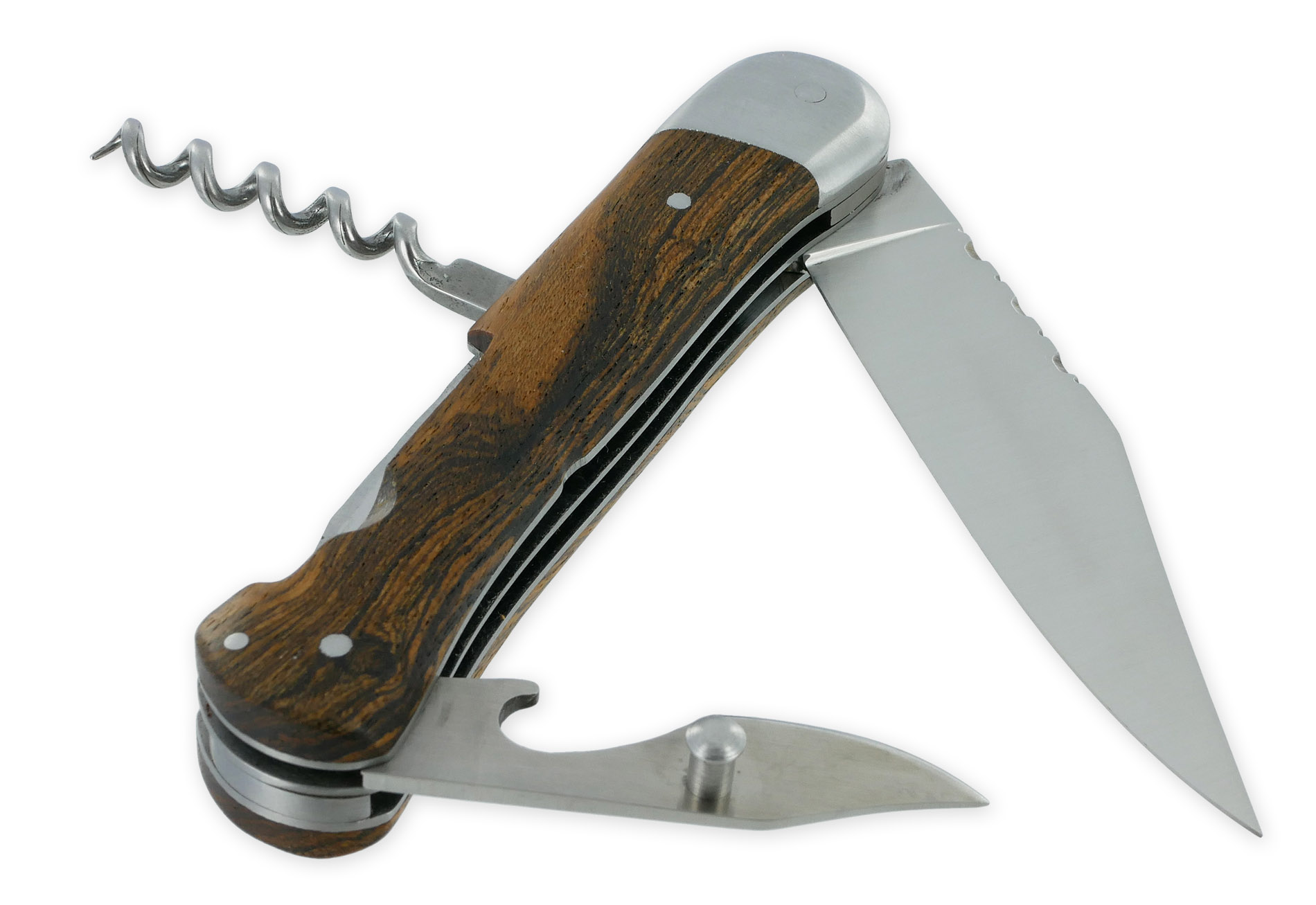 Couteau Pliant Douris Chastel Le Pionnier Multi Lames 3 Pieces Bocote 11cm 04