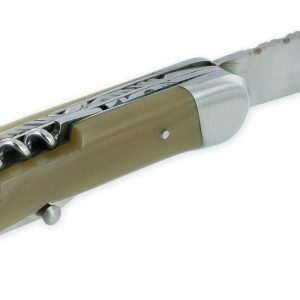 Couteau Pliant Douris Chastel Le Pionnier Multi Lames 3 Pieces Corne Blonde 11cm 02