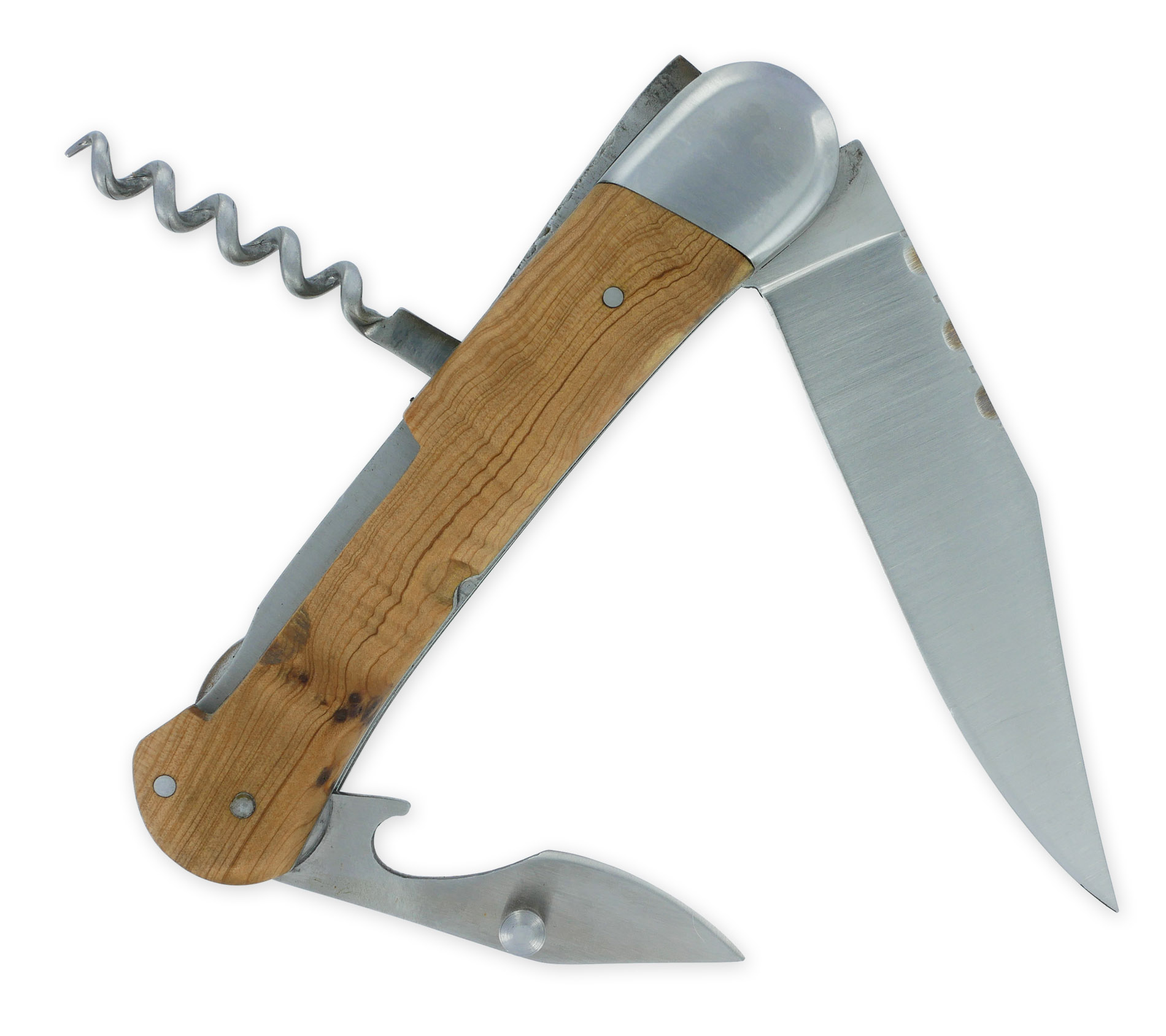 Couteau Pliant Douris Chastel Le Pionnier Multi Lames 3 Pieces Genevrier 11cm 04