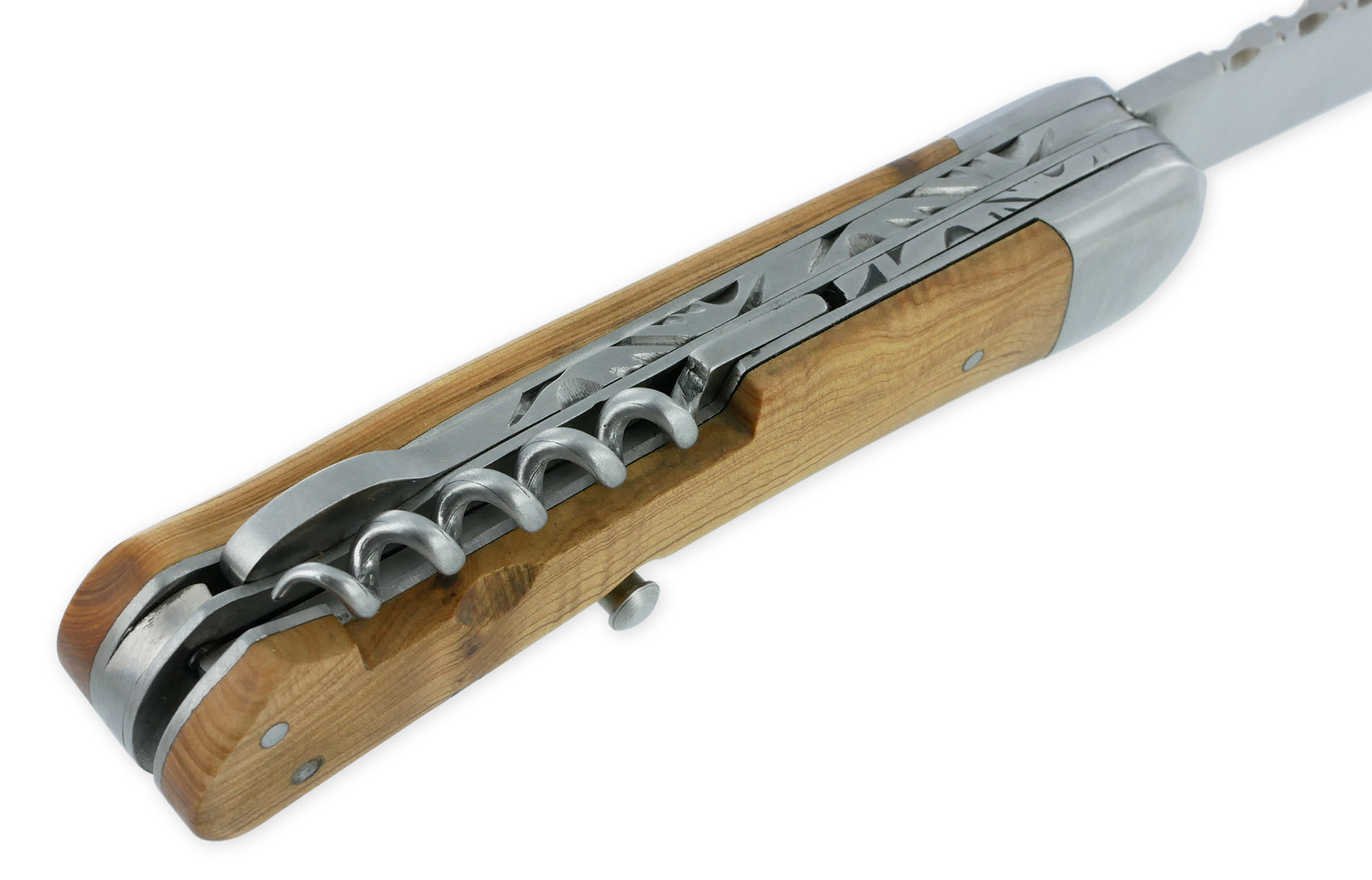 Couteau Pliant Douris Chastel Le Pionnier Multi Lames 3 Pieces Genevrier 11cm 05