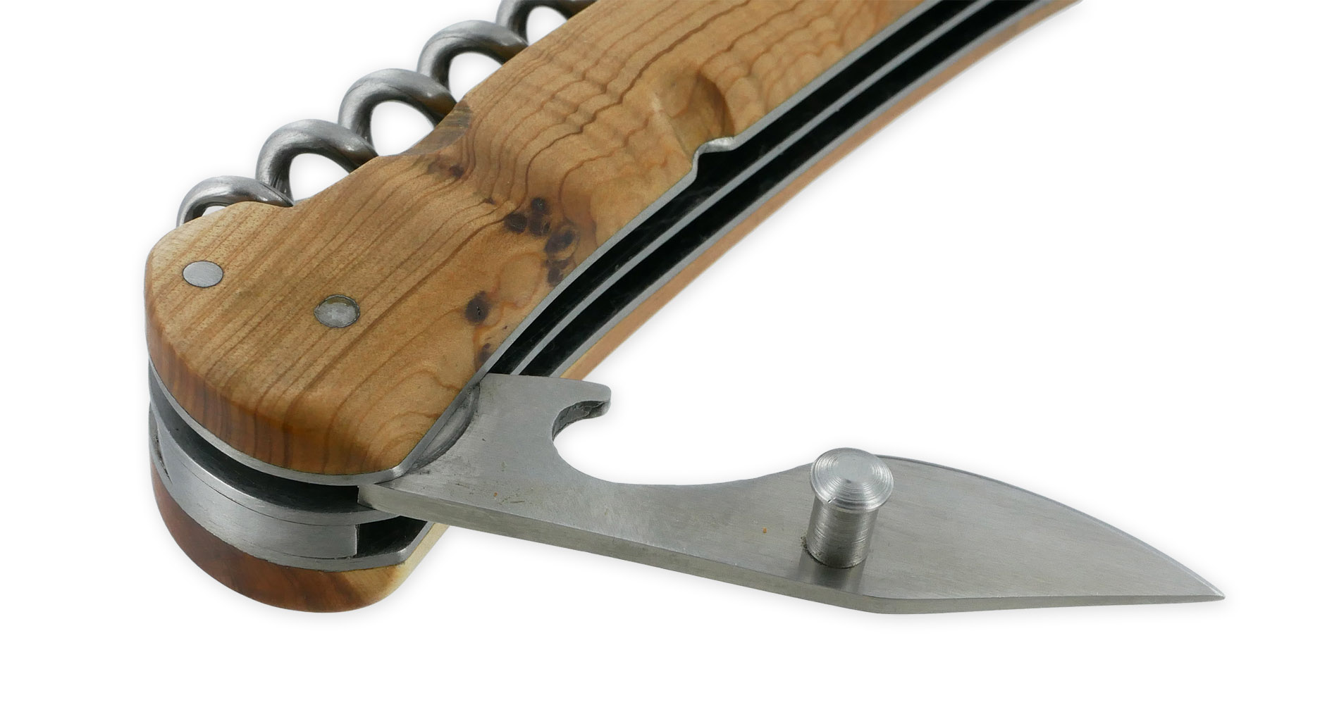 Couteau Pliant Douris Chastel Le Pionnier Multi Lames 3 Pieces Genevrier 11cm 06