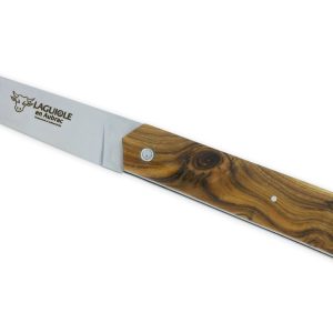 Couteau Pliant Laguiole En Aubrac Le Bee Back En Pistachier Plein Manche Finition Brosse 02