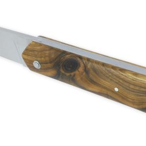 Couteau Pliant Laguiole En Aubrac Le Bee Back En Pistachier Plein Manche Finition Brosse 04