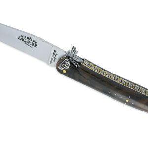 Couteau Prestige Forge De Laguiole Rambaud Plein Manche Double Platines En Noyer Envol De Abeille 3d 02