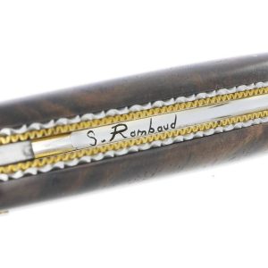 Couteau Prestige Forge De Laguiole Rambaud Plein Manche Double Platines En Noyer Envol De Abeille 3d 05