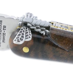 Couteau Prestige Forge De Laguiole Rambaud Plein Manche Double Platines En Noyer Envol De Abeille 3d 06