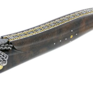 Couteau Prestige Forge De Laguiole Rambaud Plein Manche Double Platines En Noyer Envol De Abeille 3d 08