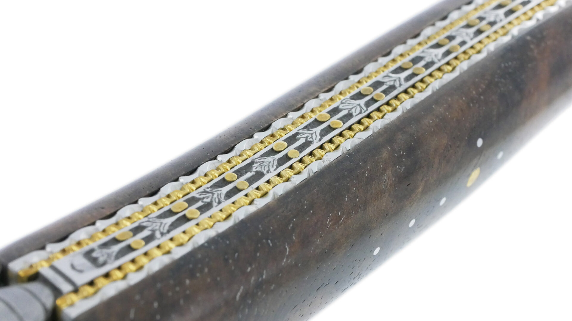 Couteau Prestige Forge De Laguiole Rambaud Plein Manche Double Platines En Noyer Envol De Abeille 3d 09