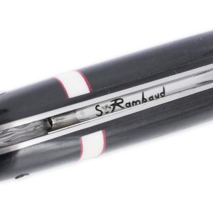 Couteau Prestige Forge De Laguiole Rambaud Plein Manche Ebene Insertions Bagues Os Et Rouge Lame Damas 06