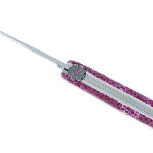 Couteau Prestige Forge De Laguiole Rambaud Plein Manche En Corail Rose 1 Piece 12 Cm 01