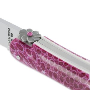 Couteau Prestige Forge De Laguiole Rambaud Plein Manche En Corail Rose 1 Piece 12 Cm 03