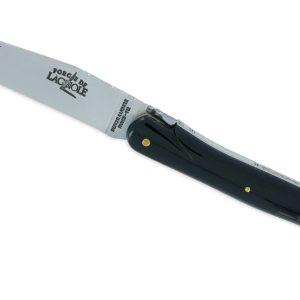 Couteau Prestige Forge De Laguiole Rambaud Plein Manche En Corne Noire Triple Platines 03