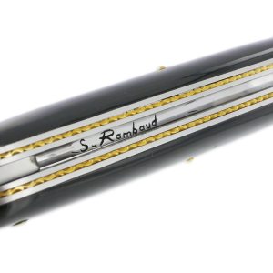 Couteau Prestige Forge De Laguiole Rambaud Plein Manche En Corne Noire Triple Platines 05