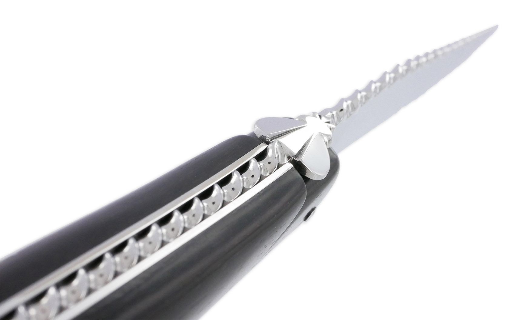 Couteau Prestige Forge De Laguiole Rambaud Plein Manche En Ebene Ressort Torsade 04